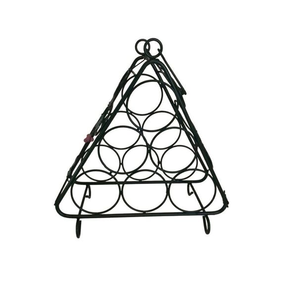 Green Metal Wine Rack  - Picture 1 of 5